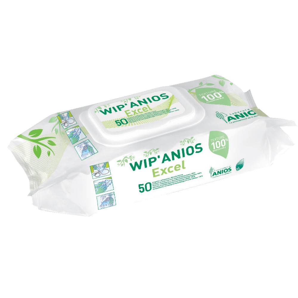 Lingettes nettoyante et désinfectante Wip'Anios Excel