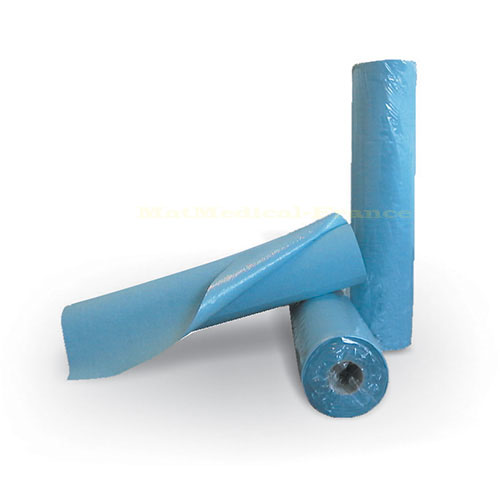 Draps d'examen ouate bleue plastifiés (180 formats - 50 x 38cm) carton de 6