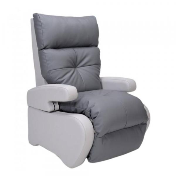 Le Fauteuil électrique relaxation No Stress INNOV'S.A. est un fauteuil releveur fonctionnel, ultra moelleux et doté de 3 positions différentes