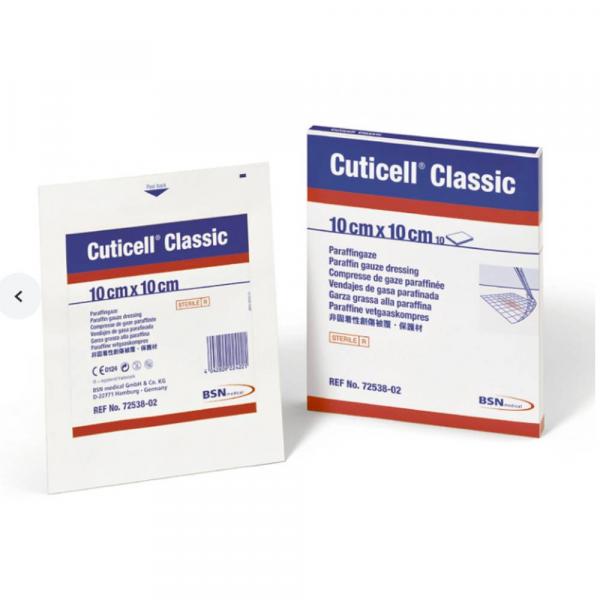 Pansements gras stériles Cuticell Classic bsn medical sont en coton apaisants non allergisants