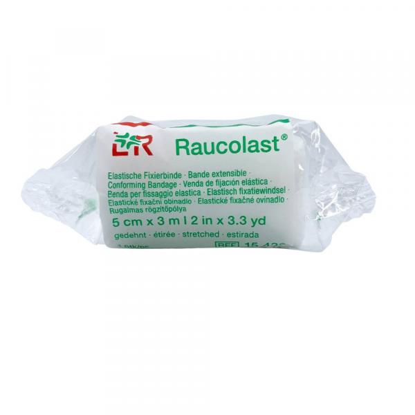 La Bande extensible Raucolast LOHMANN & RAUSCHER est utilisé dans le but de fixer et de maintenir les pansements.