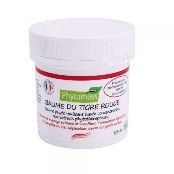 Le Baume du tigre Rouge PHYTOMASS est un baume de massage phyto-traitant puissant et chauffant plus concentré que le tigre Blanc pour la préparation à la rééducation ou après un effort.