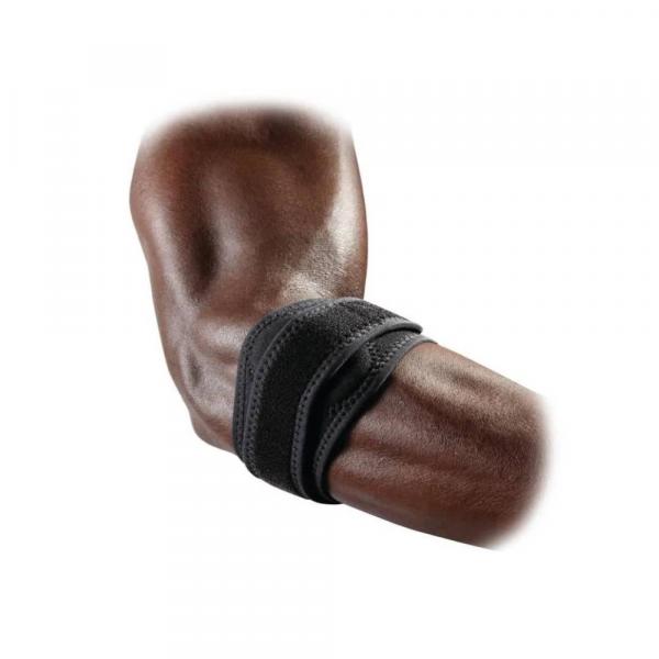 La Coudière double épaisseur tennis elbow MC DAVID est une coudière de couleur noir permettant un double soutien pour soulager les douleurs au coude.