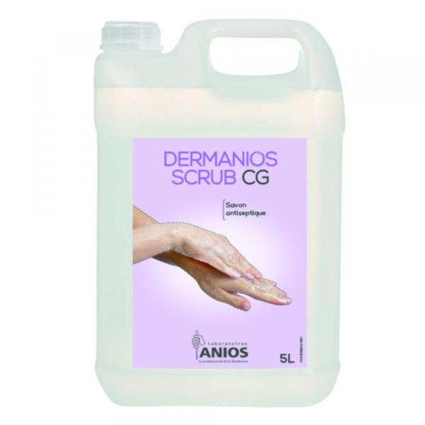 Le Dermanios Scrub CG est un savon antiseptique conseillé pour le lavage hygiénique des mains