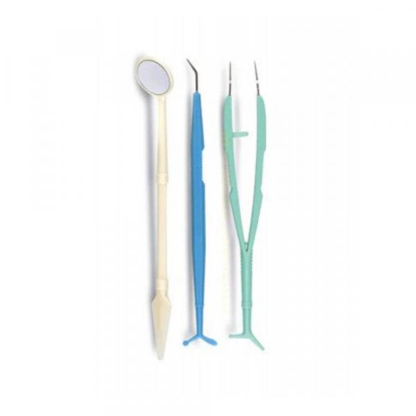 Le Kit d'examen dentaire stérile usage unique MEDISTOCK est utilisé dans le domaine de la médecine dentaire, son usage unique permet de ne pas avoir de risques de contaminations croisées.