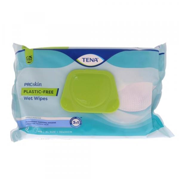 La Lingette douce Wet Wipe 3 en 1 TENA est une lingette humide douce et pré-imprégnée pour des soins de la peau pratiques et en douceur.