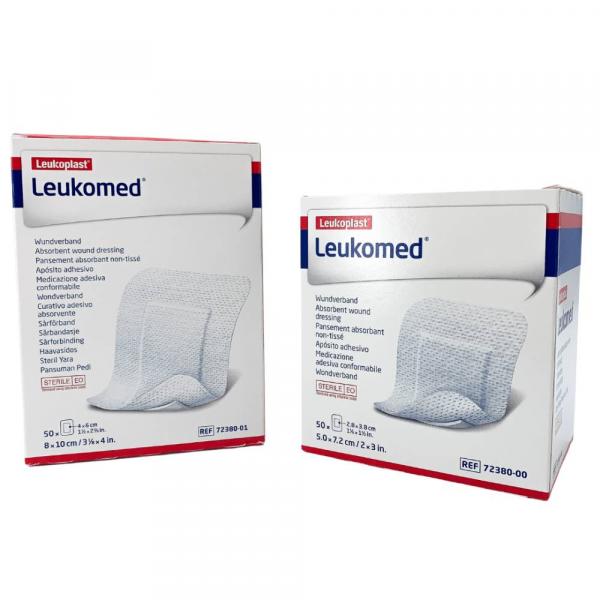 Le Pansement absorbant adhésif stérile Leukomed BSN MEDICAL est un pansement adhésif stérile en non-tissé avec compresse absorbante et non-adhérente pour plaies avec exsudats