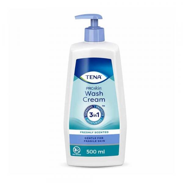 La Wash cream TENA est une crème lavante 3 en 1 qui nettoie, hydrate et protège les peaux même les plus fragiles. Parfaite pour un usage fréquent.