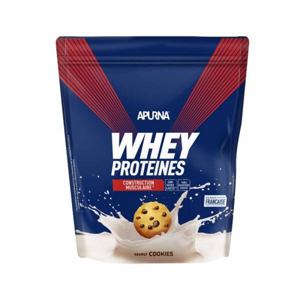 Protéine sous forme de Whey parfum cookies pour la prise de masse musculaire et la sèche.
