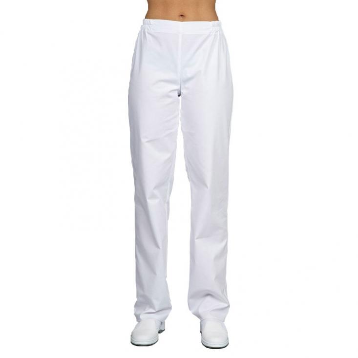 Le pantalon de travail infirmieres et medecins est un pantalon en polyestere et coton fabriqué en france.